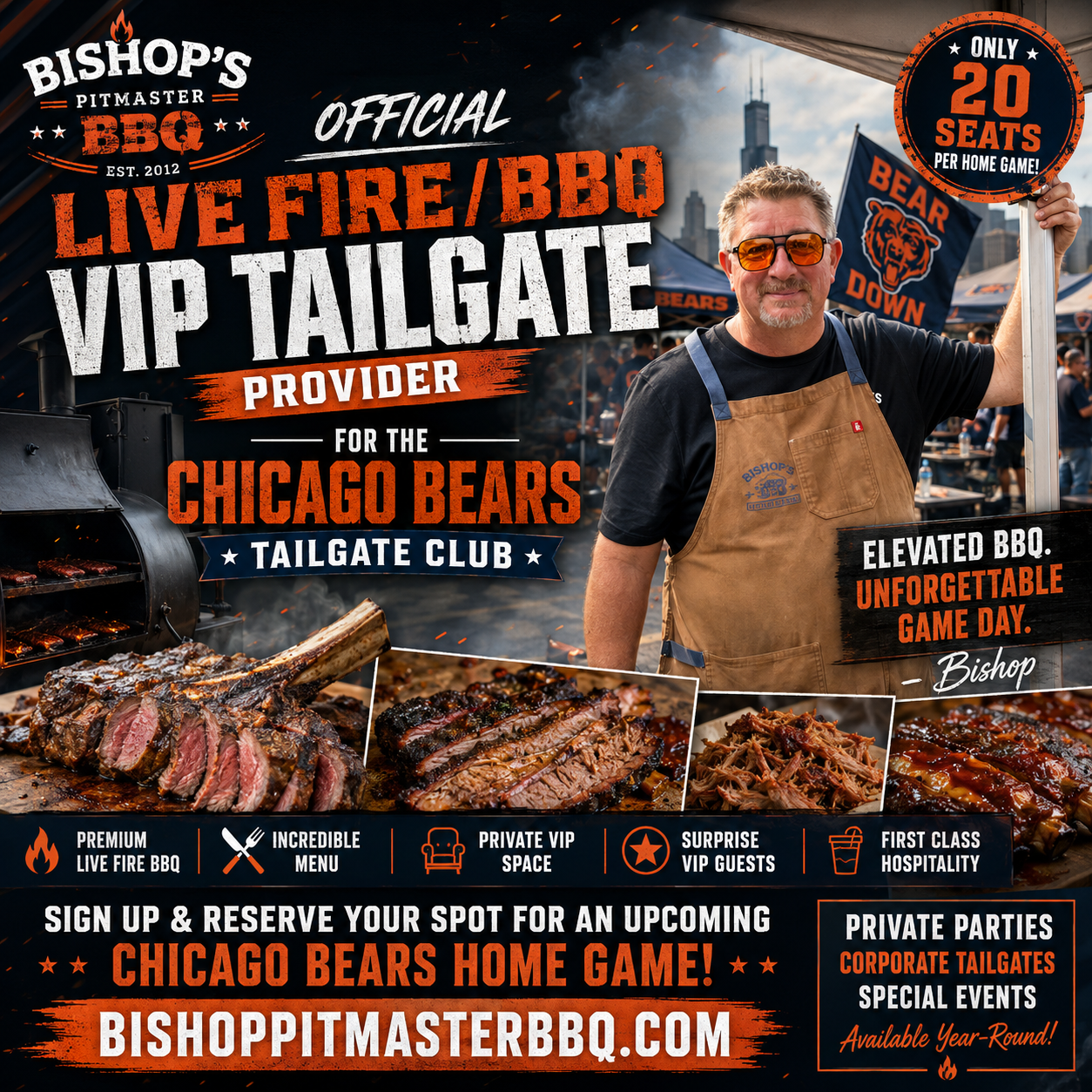 Chicago Bears VIP Tailgate Experience