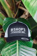 BPMBBQ Authentic Trucker Snapback Cap Black and White