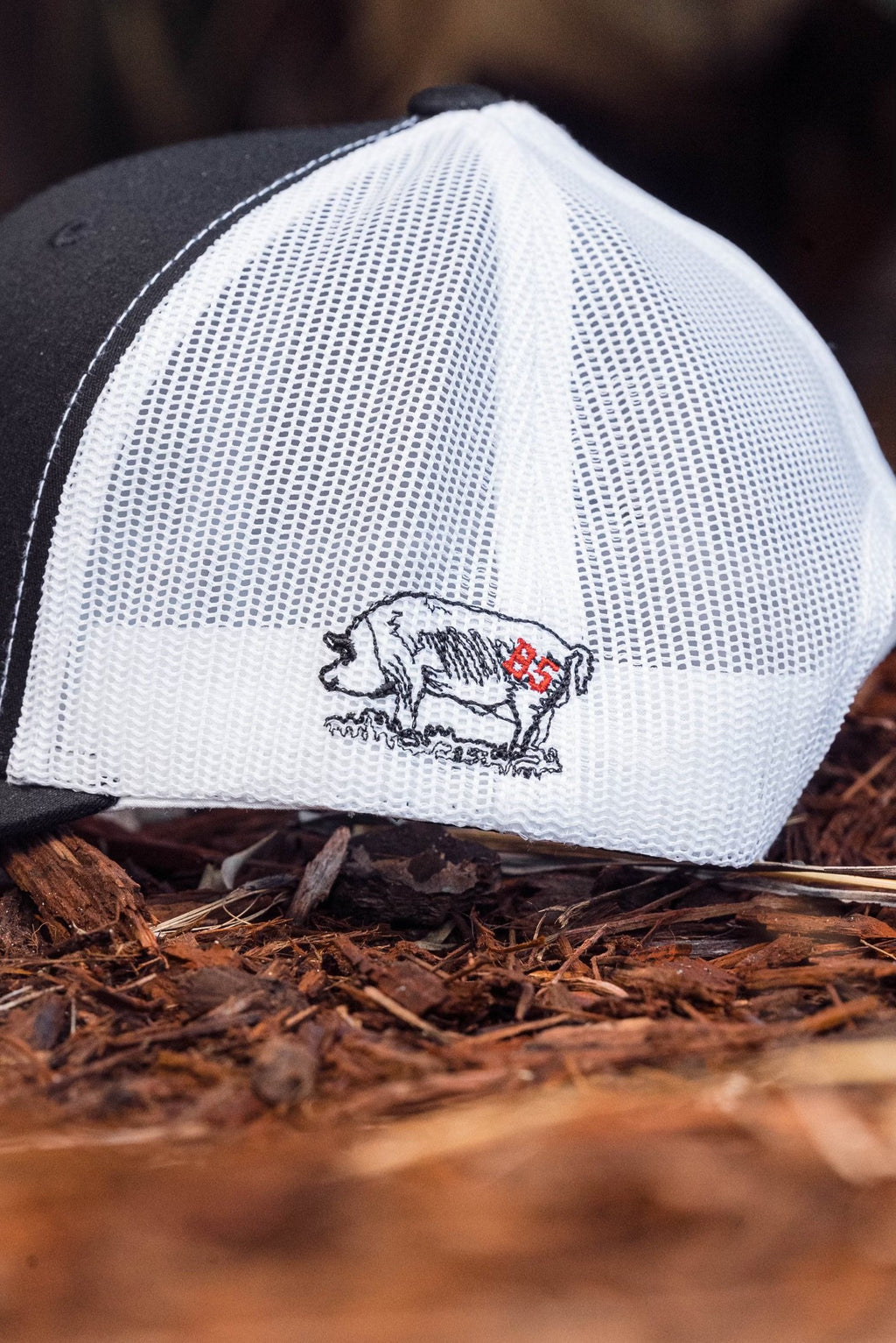 BPMBBQ Authentic Trucker Snapback Cap Black and White