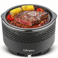 Lifespace Portable Charcoal Grill with Turbo Fan, Dome Lid, Cast Iron Grate & Carry Bag